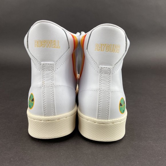 Converse Men's Roswell Rayguns Pro Leather HI White Orange Shoes 171197C Sz 9-12 - Picture 3 of 9